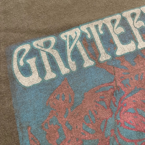🐢 '24 Grateful Dead Band Retro Look Bertha Large Face Green/Grey Text Lucky Tee - Picture 8 of 11
